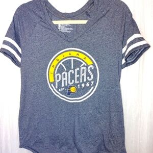 NBA Indiana Pacers Women's Gray Short Sleeve T-Shirt Size Large